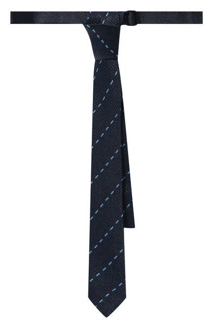 Детский галстук ALETTA темно-синего цвета, арт. AMP220753-70 | Фото 1 (Материал: Текстиль, Синтетический материал)