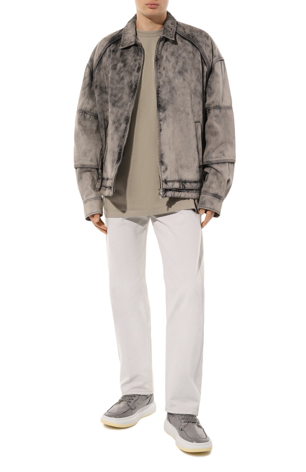 Мужская хлопковая футболка RICK OWENS бежевого цвета, арт. RU02C7264/JA | Фото 2 (Принт: Без принта; Рукава: Короткие; Длина (для топов): Удлиненные; Материал сплава: Проставлено; Материал внешний: Хлопок; Драгоценные камни: Проставлено; Стили: Минимализм)