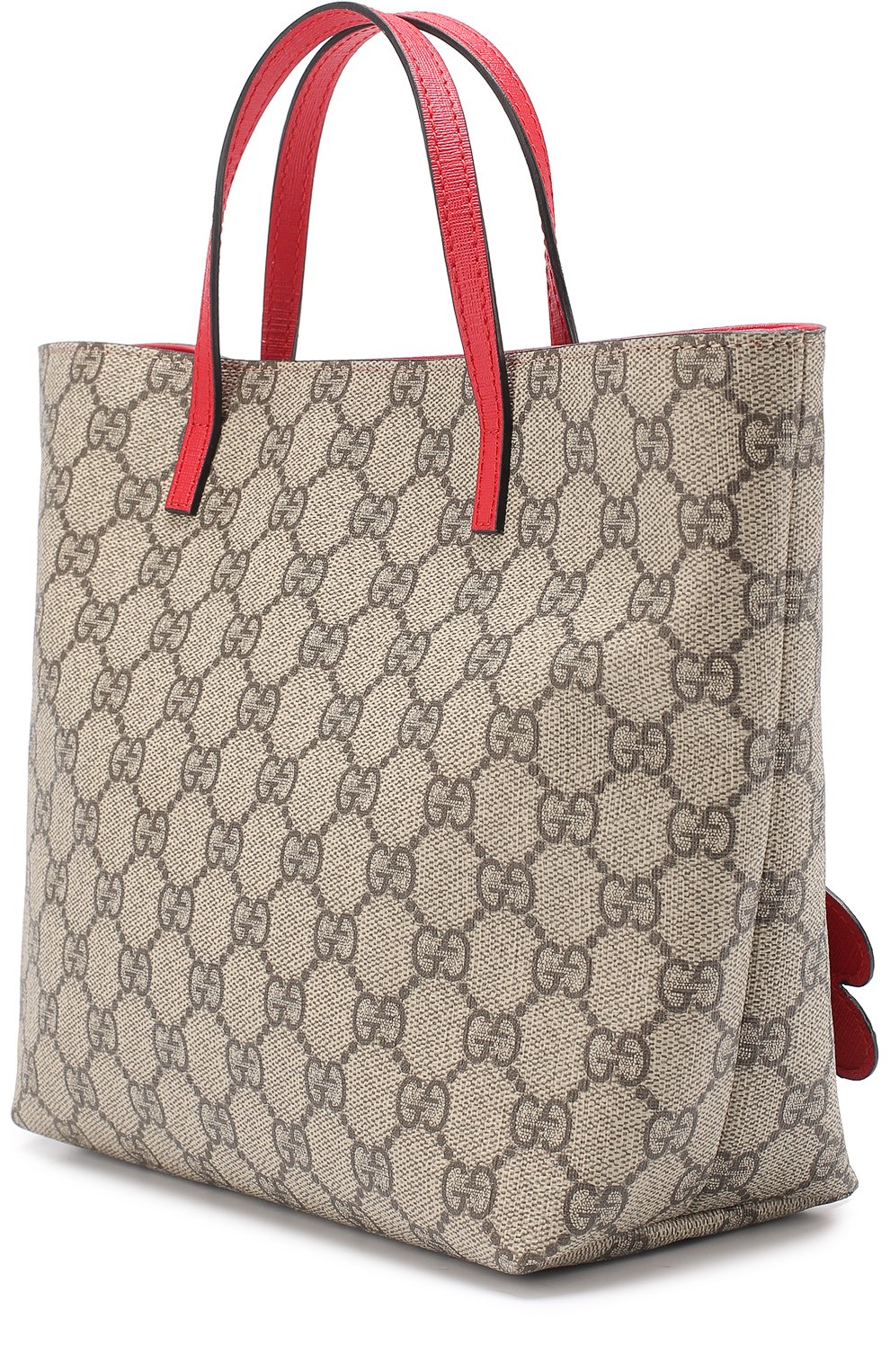 Детская сумка с аппликациями GUCCI красного цвета, арт. 477488/K9G6N | Фото 2 (Материал: Текстиль; Статус проверки: Проверена категория)