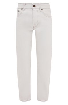 Женские джинсы SAINT LAURENT светло-бежевого цвета, арт. 648437/Y01KB | Фото 1 (Кросс-КТ: Деним; Принт: Без принта; Длина (брюки, джинсы): Стандартные; Силуэт Ж (брюки и джинсы): Прямые; Региональные ограничения белый список (Axapta Mercury): RU; Материал внешний: Хлопок, Деним; Стили: Кэжуэл)