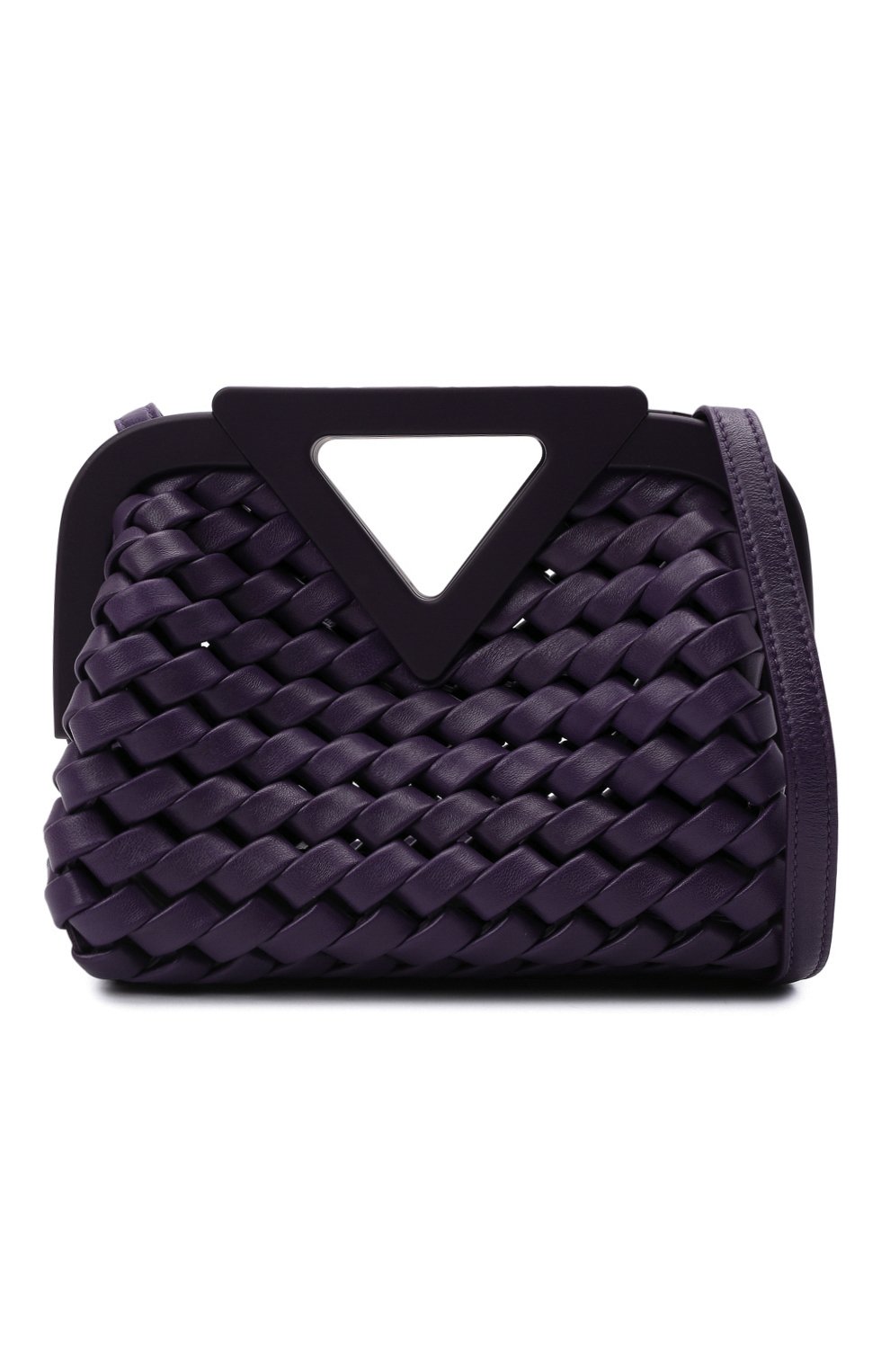 Женская сумка point small BOTTEGA VENETA фиолетового цвета, арт. 666860/V14N1 | Фото 7 (Сумки-технические: Сумки top-handle; Материал: Натуральная кожа; Ремень/цепочка: На ремешке; Размер: small)
