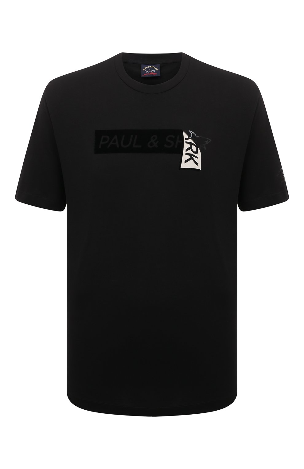 Хлопковая футболка Paul&Shark 13311635, цвет чёрный, размер 50