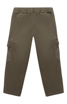 Детские хлопковые брюки-карго ASPESI хаки цвета, арт. F23002PLC6050/4-8 | Фото 2 (Случай: Повседневный; Материал сплава: Проставлено; Нос: Не проставлено; Материал внешний: Хлопок)