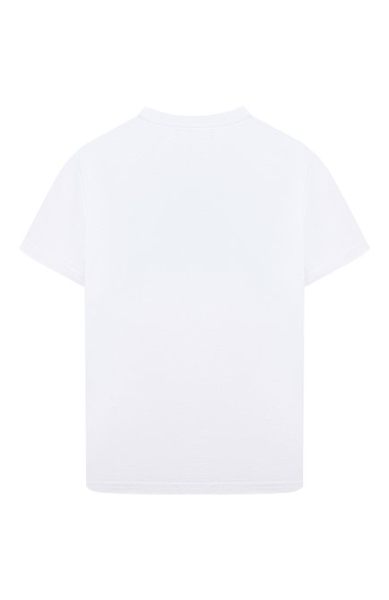 Детская хлопковая футболка DSQUARED2 белого цвета, арт. DQ2415/D00MV | Фото 2 (Рукава: Короткие; Материал внешний: Хлопок; Драгоценные камни: Проставлено; Материал сплава: Проставлено)