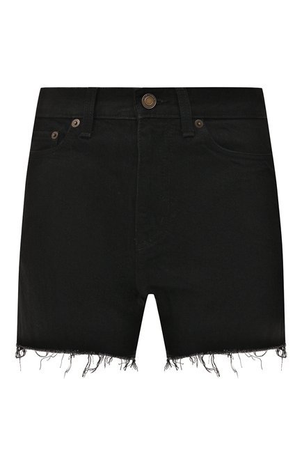 Женские джинсовые шорты SAINT LAURENT черного цвета по цене 54850 руб., арт. 611755/YF899 | Фото 1