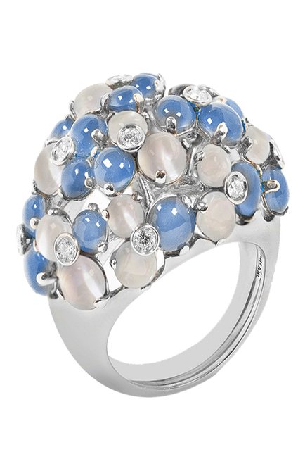 Женские кольцо UTOPIA бесцветного цвета, арт. JKA3BB | Фото 1 (Материал сплава: Белое золото; Драгоценные камни: Другие, Бриллианты)