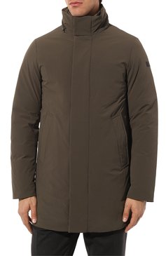 Мужская пуховая куртка HETREGO хаки цвета, арт. 8K463/R0DERICK | Фото 3 (Кросс-КТ: Куртка; Рукава: Длинные; Длина (верхняя одежда): До середины бедра; Материал внешний: Синтетический материал; Материал сплава: Проставлено; Стили: Милитари; Мужское Кросс-КТ: Куртка-пуховая; Материал подклада: Синтетический материал; Драгоценные камни: Проставлено; Материал утеплителя: Пух и перо)