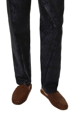 Мужского кожаные домашние туфли HOMERS AT HOME коричневого цвета, арт. 16097/ANTE | Фото 3 (Материал внутренний: Натуральная кожа; Мужское Кросс-КТ: тапочки-обувь)