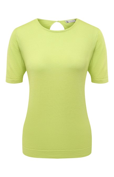 Женская вязаная футболка COLOMBO салатового цвета, арт. MA4486/F016G | Фото 1 (Материал внешний: Кашемир, Шерсть, Шелк; Женское Кросс-КТ: Футболка-одежда)