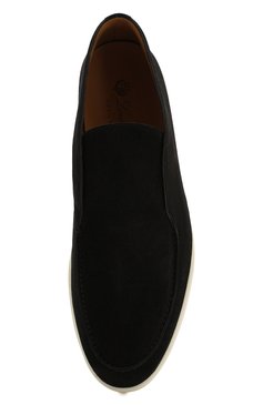 Мужские замшевые ботинки open walk LORO PIANA черного цвета, арт. FAB4368 | Фото 5 (Мужское Кросс-КТ: Ботинки-обувь; Материал внутренний: Натуральная кожа; Материал утеплителя: Без утеплителя; Подошва: Плоская; Материал внешний: Замша)