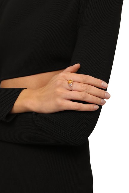 Женские кольцо с цитрином SECRETS JEWELRY желтого цвета, арт. КТЦП706 | Фото 2 (Региональные ограничения белый список (Axapta Mercury): Не проставлено; Нос: Не проставлено)