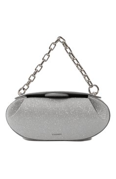 Женская сумка dinner roll YUZEFI серебряного цвета, арт. YUZC-HB-DR-46 | Фото 1 (Женское Кросс-КТ: Вечерняя сумка; Сумки-технические: Сумки top-handle; Материал сплава: Проставлено; Ремень/цепочка: На ремешке; Драгоценные камни: Проставлено; Размер: small; Материал: Экокожа)