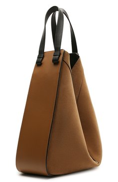 Женская сумка hammock LOEWE бежевого цвета, арт. A538H02X01 | Фото 3 (Сумки-технические: Сумки через плечо, Сумки top-handle; Материал: Натуральная кожа, Натуральная замша; Размер: large)