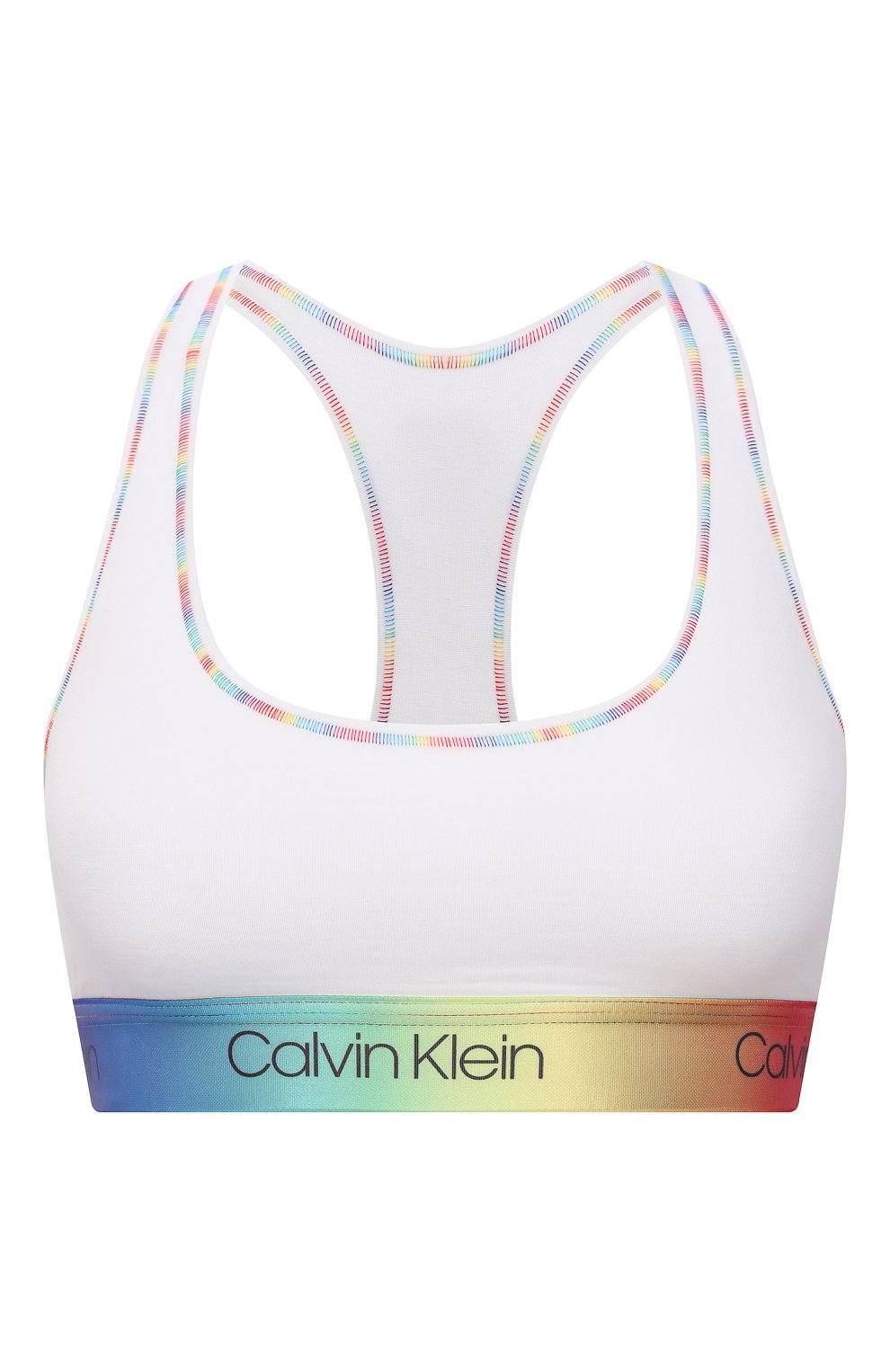 Женский белый бра-топ CALVIN KLEIN купить в интернет-магазине ЦУМ, арт ...