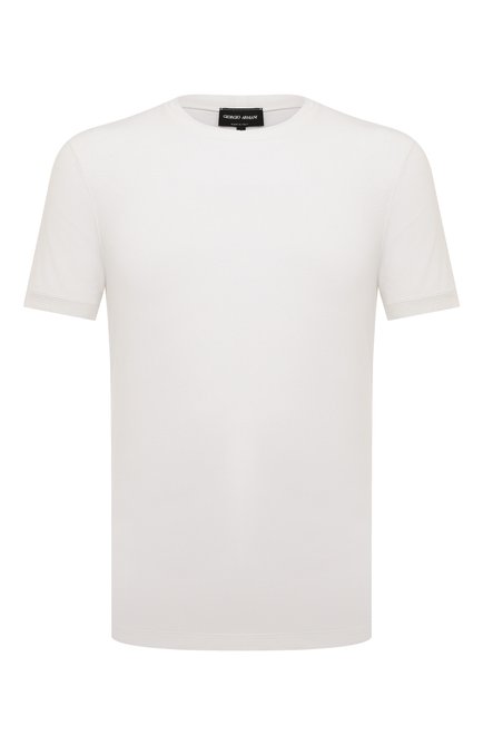 Мужская футболка из вискозы GIORGIO ARMANI белого цвета по цене 24000 руб., арт. 8NST52/SJP4Z | Фото 1