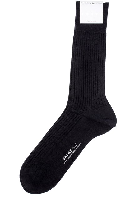 Мужские шерстяные носки FALKE темно-синего цвета, арт. 14449 | Фото 1 (Материал внешний: Шерсть; Статус проверки: Проверено, Проверена категория; Кросс-КТ: бельё)