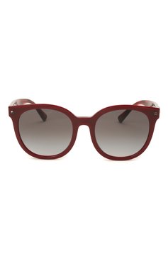 Женские солнцезащитные очки VALENTINO бордового цвета, арт. 4083-51398G | Фото 3 (Материал: Пластик; Тип очков: С/з; Очки форма: Круглые)
