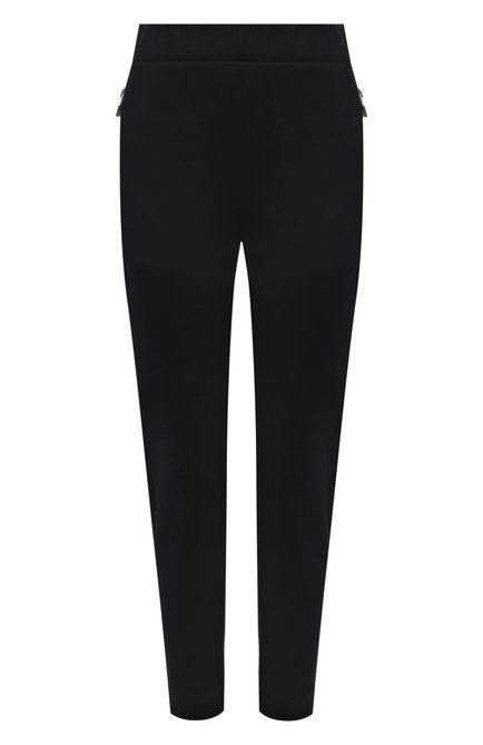 Женские брюки ALEXANDER MCQUEEN черного цвета, арт. 676957/QLAA8 | Фото 1 (Длина (брюки, джинсы): Укороченные; Материал внешний: Хлопок, Синтетический материал; Женское Кросс-КТ: Брюки-одежда; Стили: Кэжуэл; Силуэт Ж (брюки и джинсы): Узкие)