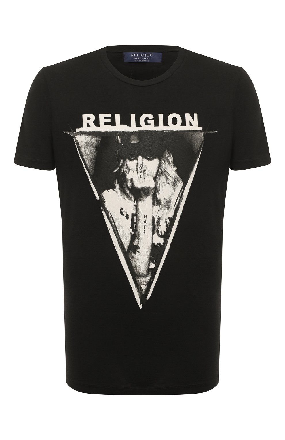 Хлопковая футболка Religion 32BTRN03, цвет чёрный, размер 54