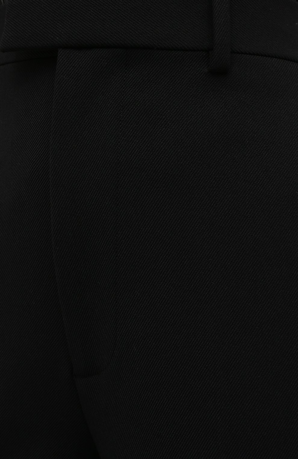 Женские брюки BOTTEGA VENETA черного цвета, арт. 636529/V02W0 | Фото 6 (Длина (брюки, джинсы): Удлиненные; Женское Кросс-КТ: Брюки-одежда; Материал внешний: Синтетический материал; Силуэт Ж (брюки и джинсы): Прямые; Региональные ограничения белый список (Axapta Mercury): RU; Стили: Классический; Случай: Формальный)