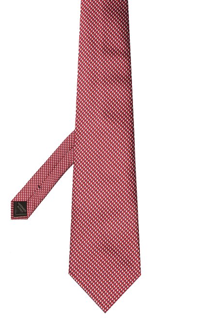 Мужской шелковый галстук BRIONI красного цвета, арт. 062H00/P0427 | Фото 2 (Материал: Текстиль, Шелк; Принт: С принтом; Региональные ограничения белый список (Axapta Mercury): RU)