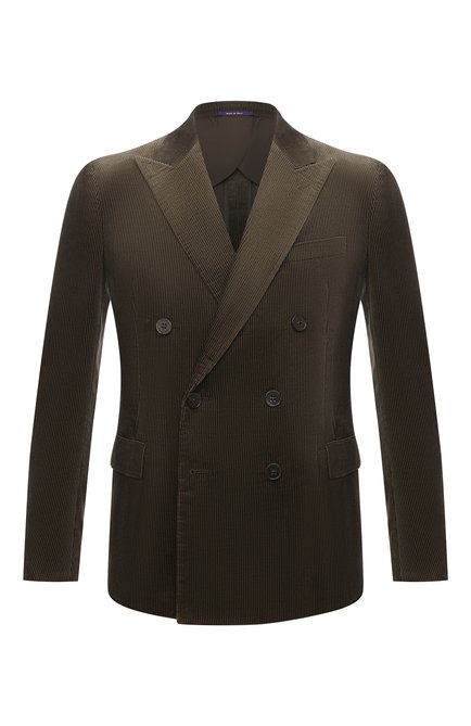 Мужской хлопковый пиджак RALPH LAUREN хаки цвета по цене 278500 руб., арт. 798843704 | Фото 1