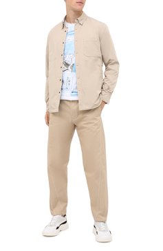 Мужская утепленная куртка-рубашка ASPESI бежевого цвета, арт. W0 I 7I29 9972 | Фото 2 (Кросс-КТ: Куртка; Материал утеплителя: Шерсть; Рукава: Длинные; Материал внешний: Синтетический материал; Мужское Кросс-КТ: утепленные куртки, Верхняя одежда; Длина (верхняя одежда): Короткие; Стили: Кэжуэл)
