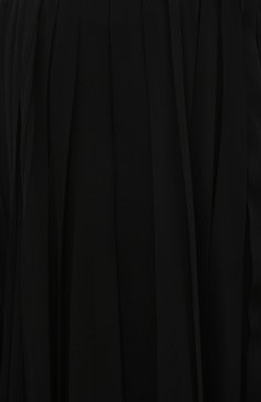 Женская шелковая юбка VALENTINO черного цвета, арт. VB3RA7442UP | Фото 5 (Материал внешний: Шелк; Женское Кросс-КТ: юбка-плиссе, Юбка-одежда; Региональные ограничения белый список (Axapta Mercury): RU; Длина Ж (юбки, платья, шорты): Миди; Материал подклада: Вискоза; Стили: Романтичный)