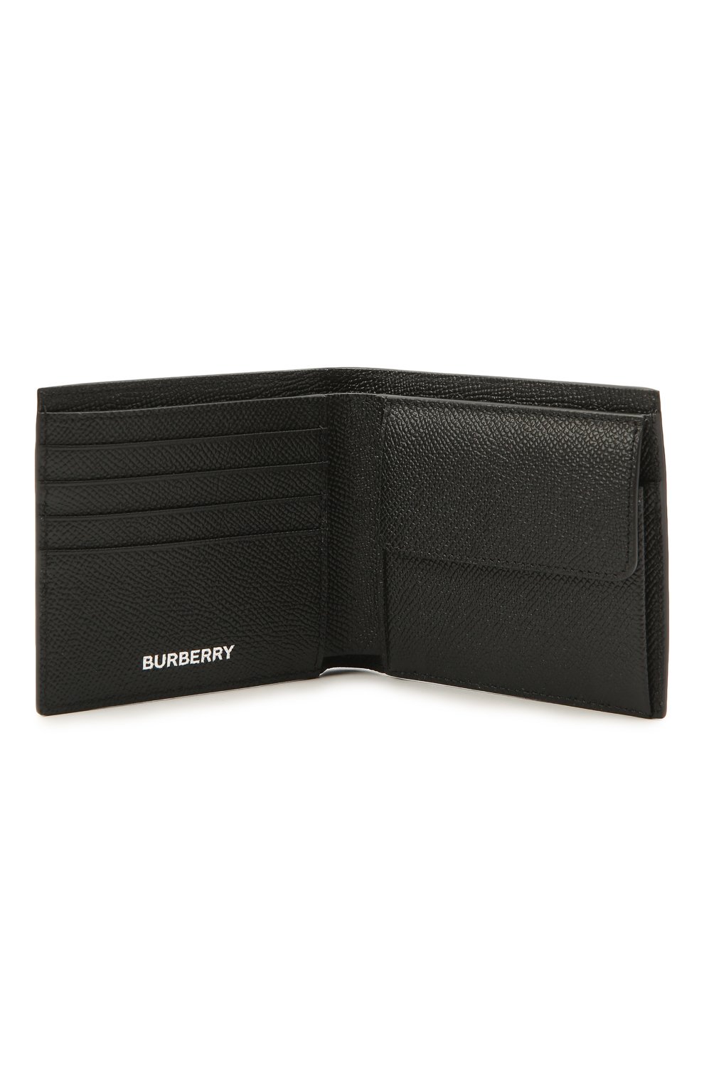Мужской кожаное портмоне BURBERRY черного цвета, арт. 8033846 | Фото 3 (Материал: Натуральная кожа)