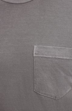 Мужская хлопковая футболка JAMES PERSE серого цвета, арт. MLJ3282 | Фото 5 (Принт: Без принта; Рукава: Короткие; Длина (для топов): Удлиненные; Материал сплава: Проставлено; Материал внешний: Хлопок; Драгоценные камни: Проставлено; Стили: Кэжуэл)