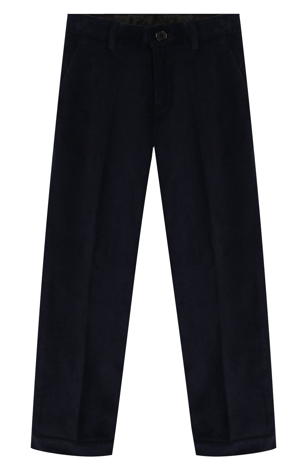 Детские брюки MARC JACOBS (THE) синего цвета, арт. W24199 | Фото 1 (Стили: Классический; Мальчики Кросс-КТ: Брюки-одежда; Статус проверки: Проверена категория)
