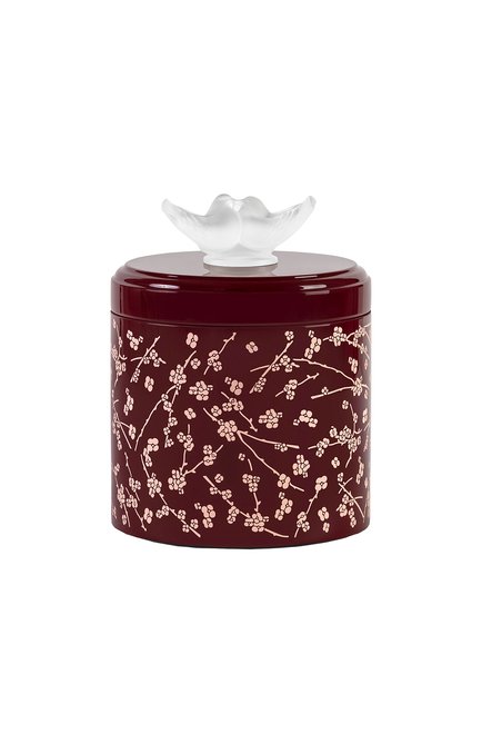 Шкатулка fleurs de cerisier large LALIQUE бордового цвета по цене 95150 руб., арт. 10725500 | Фото 1