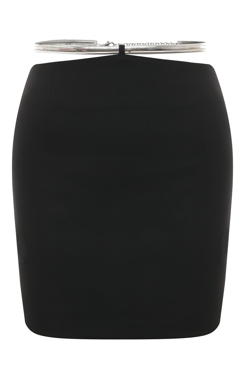 Женская шерстяная юбка DONDUP черного цвета, арт. G535/WS0111D/XXX | Фото 1 (Материал внешний: Шерсть; Стили: Гламурный; Длина Ж (юбки, платья, шорты): Мини; Женское Кросс-КТ: Юбка-одежда; Материал подклада: Синтетический материал)