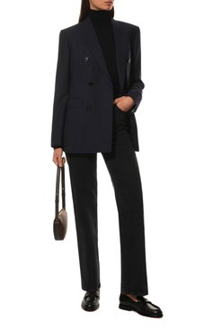 Женские кожаные пенни-лоферы SANTONI черного цвета, арт. WUQC59462BA2BBCKN01 | Фото 2 (Материал внешний: Кожа; Материал внутренний: Натуральная кожа)