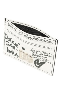 Женский кожаный футляр для кредитных карт DOLCE & GABBANA черно-белого цвета, арт. BI0330/AD455 | Фото 3 (Материал: Натуральная кожа)