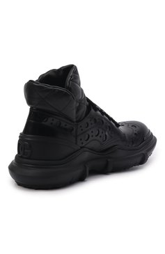 Мужские кожаные ботинки DOLCE & GABBANA черного цвета, арт. A10701/AQ380 | Фото 5 (Мужское Кросс-КТ: Ботинки-обувь; Материал внутренний: Натуральная кожа; Материал сплава: Проставлено; Материал утеплителя: Без утеплителя; Подошва: Массивная; Драгоценные камни: Проставлено; Длина стельки: 25,3, 25,7, 26,1, 26,5, 26,9, 27,3, 27,7, 28,1, 28,5, 29,3, 30,1)