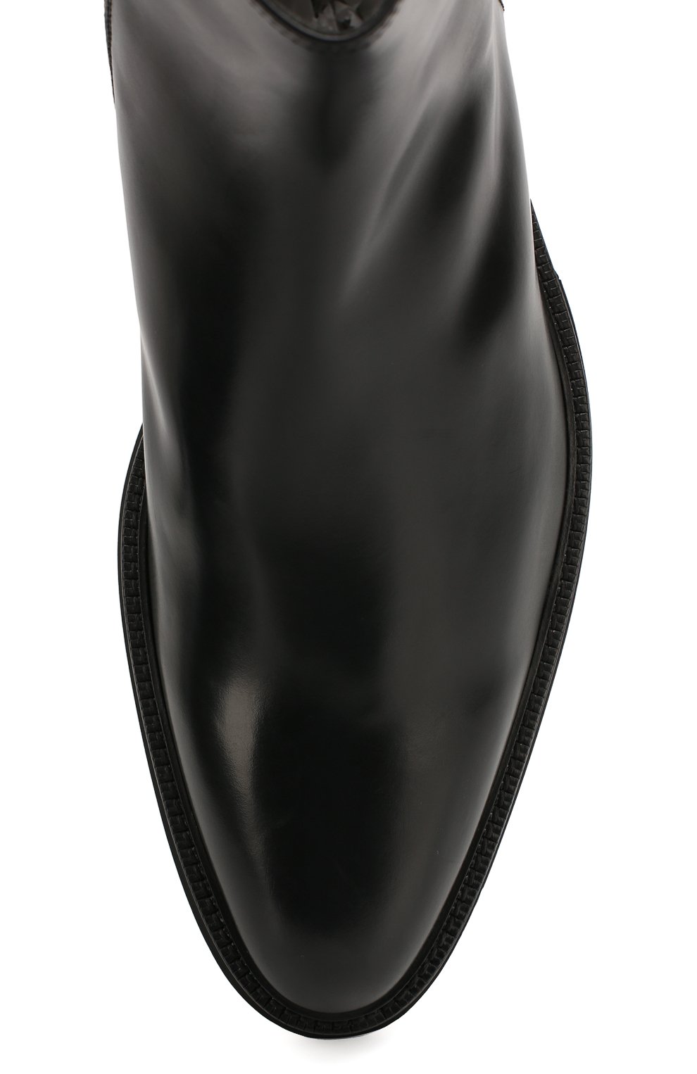 Мужские кожаные сапоги DUNHILL черного цвета, арт. DU19F1511H8 | Фото 5 (Материал внутренний: Натуральная кожа; Материал утеплителя: Без утеплителя; Статус проверки: Проверено, Проверена категория; Подошва: Плоская; Мужское Кросс-КТ: Сапоги-обувь)