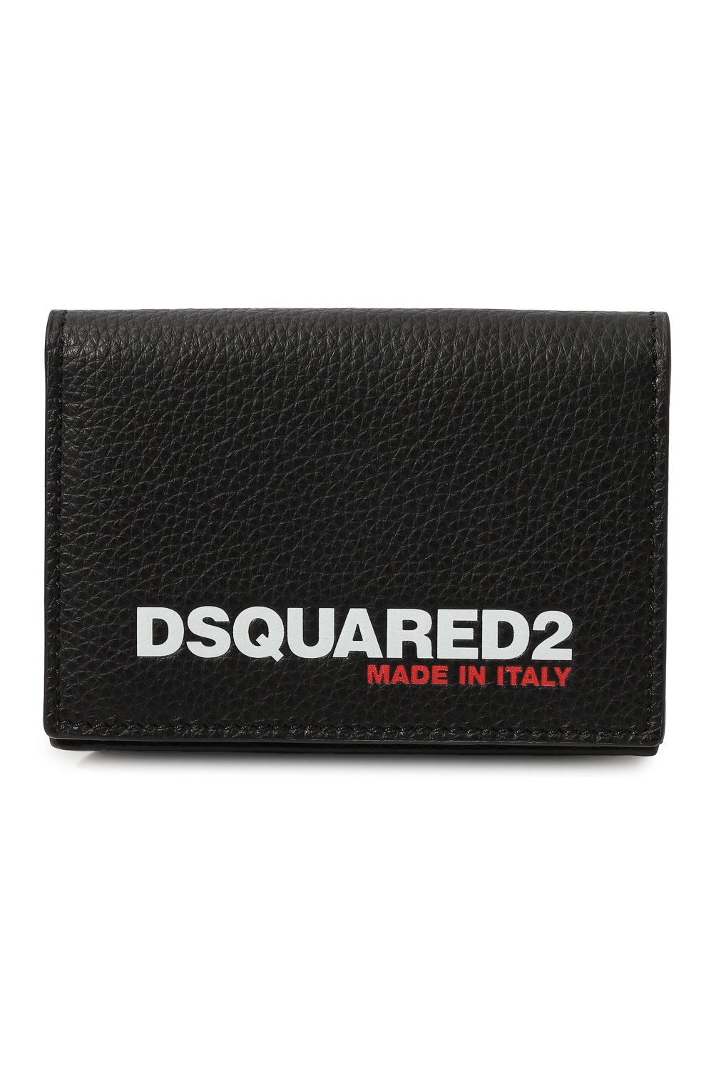 Мужской кожаный футляр для кредитных карт DSQUARED2 черного цвета, арт. CCM0016/25103888 | Фото 1 (Материал: Натуральная кожа; Материал сплава: Проставлено; Нос: Не проставлено)