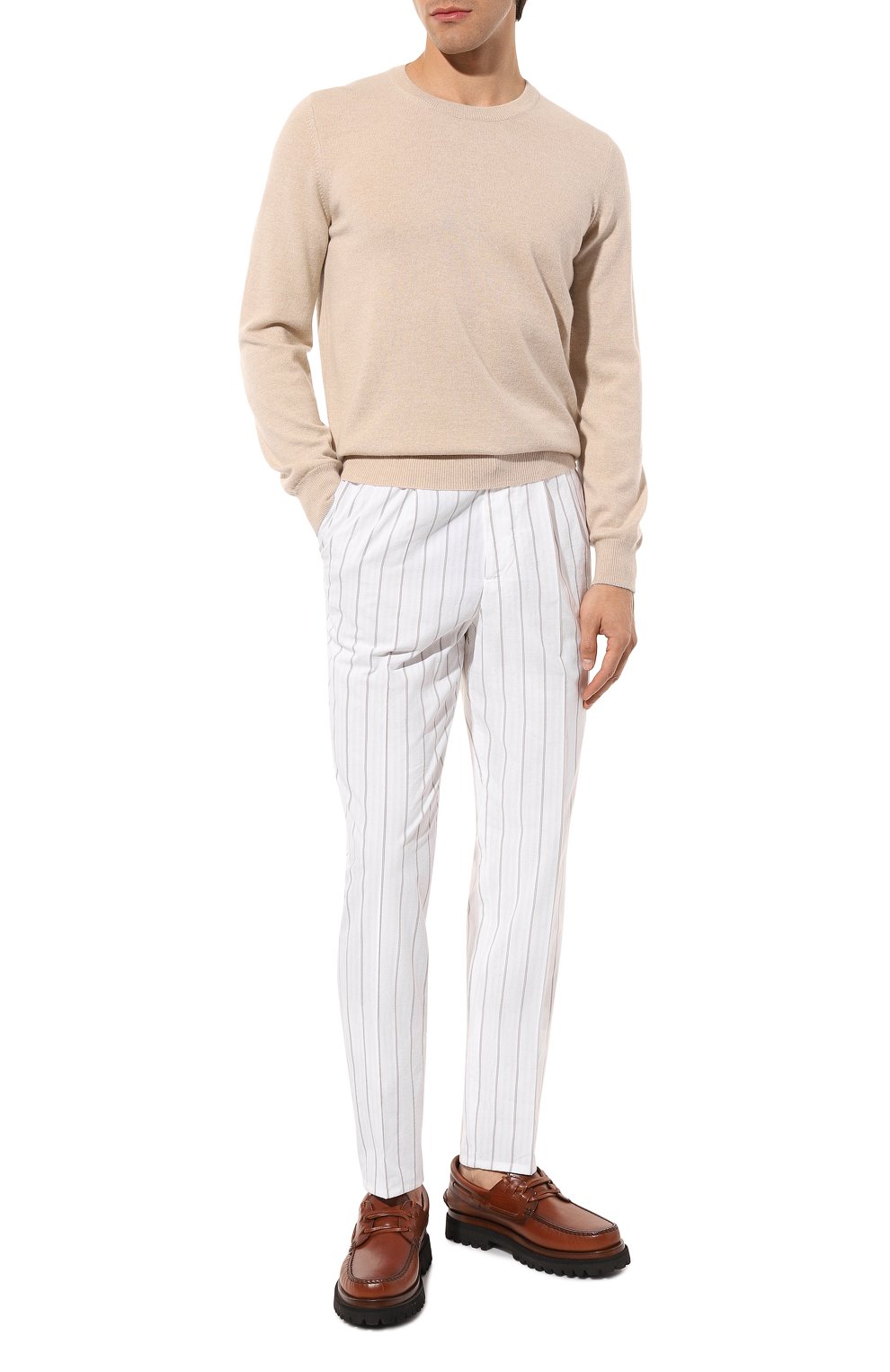 Хлопковые брюки Brunello Cucinelli  MH242B6224 Фото 2