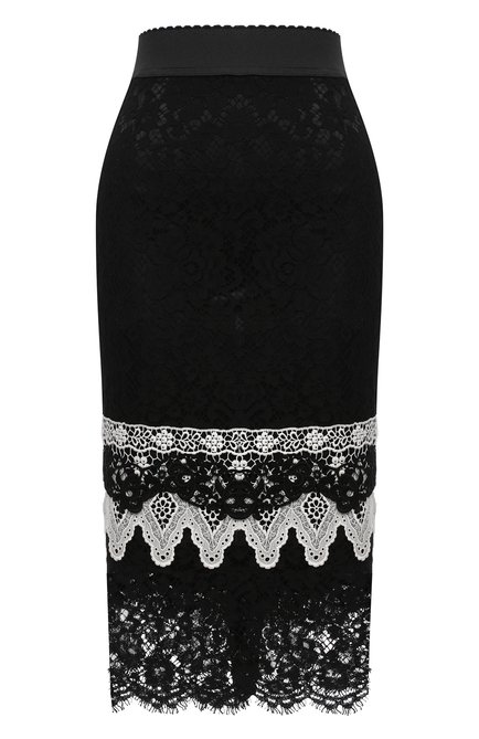 Женская юбка DOLCE & GABBANA черного цвета по цене 176000 руб., арт. J4026Z/HLMCK | Фото 1