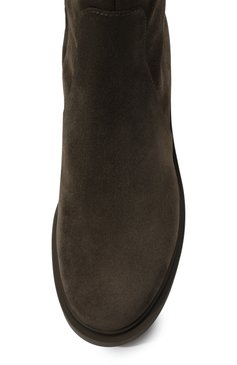 Женские замшевые ботильоны exton GIANVITO ROSSI хаки цвета, арт. G73313.45G0M.SUEDK0L | Фото 6 (Подошва: Платформа; Материал внутренний: Натуральная кожа; Материал сплава: Проставлено; Каблук высота: Средний; Каблук тип: Устойчивый; Материал утеплителя: Без утеплителя; Драгоценные камни: Проставлено; Материал внешний: Замша)