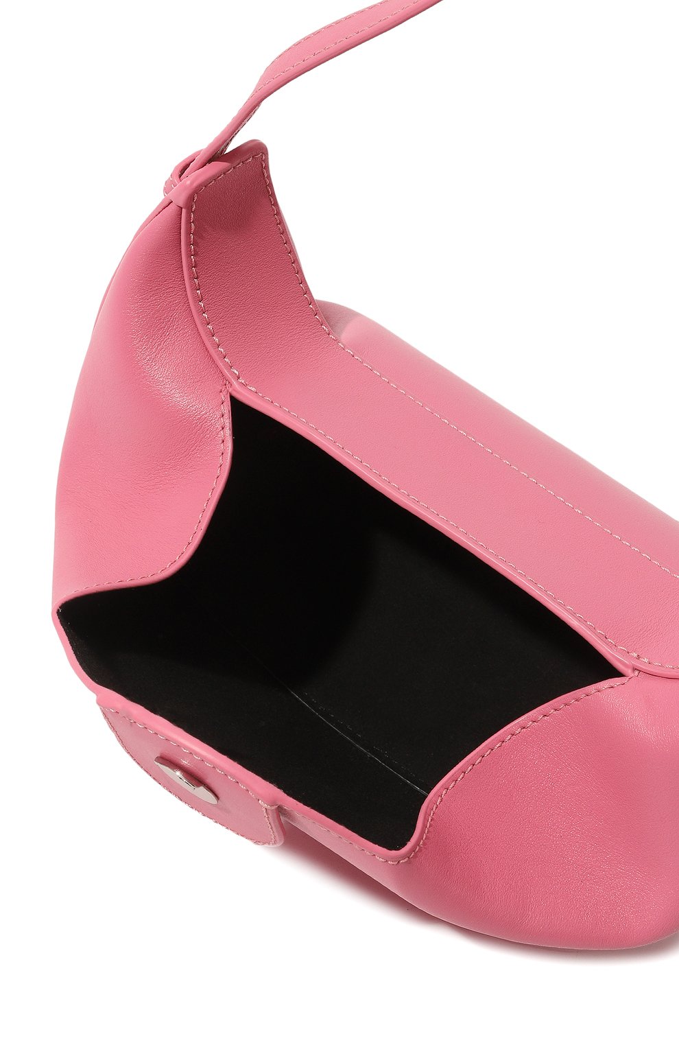 Женская сумка fortune cookie mini YUZEFI розового цвета, арт. YUZAW22-HB-FM-27 | Фото 5 (Сумки-технические: Сумки top-handle; Материал: Натуральная кожа; Материал сплава: Проставлено; Размер: mini; Драгоценные камни: Проставлено)