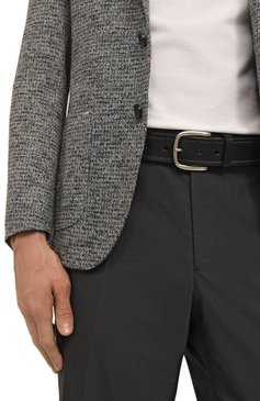 Мужской кожаный ремень CORNELIANI черного цвета, арт. 91V363-3120802 | Фото 2 (Случай: Повседневный; Материал: Натуральная кожа; Материал сплава: Проставлено; Нос: Не проставлено)