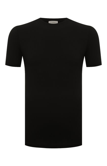 Мужская футболка ZIMMERLI черного цвета, арт. 700-1341 | Фото 1 (Статус проверки: Проверена категория; Рукава: Короткие; Длина (для топов): Стандартные; Материал внешний: Синтетический материал; Кросс-КТ: домашняя одежда; Мужское Кросс-КТ: Футболка-белье)