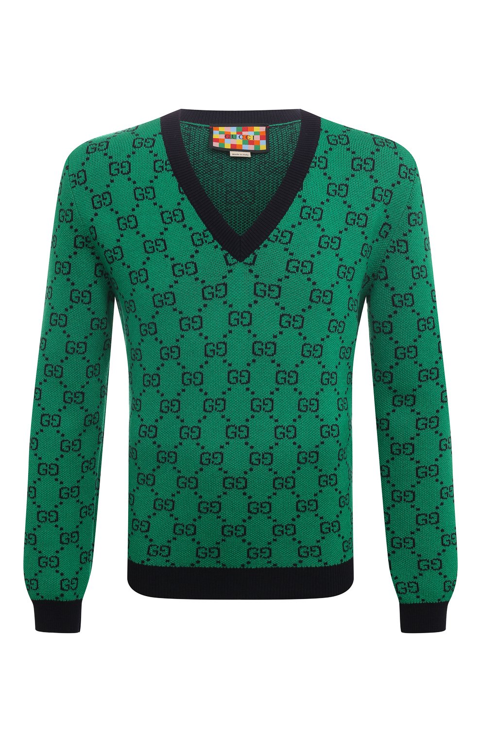 Пуловер из шерсти и хлопка Gucci 661155 XKBXI