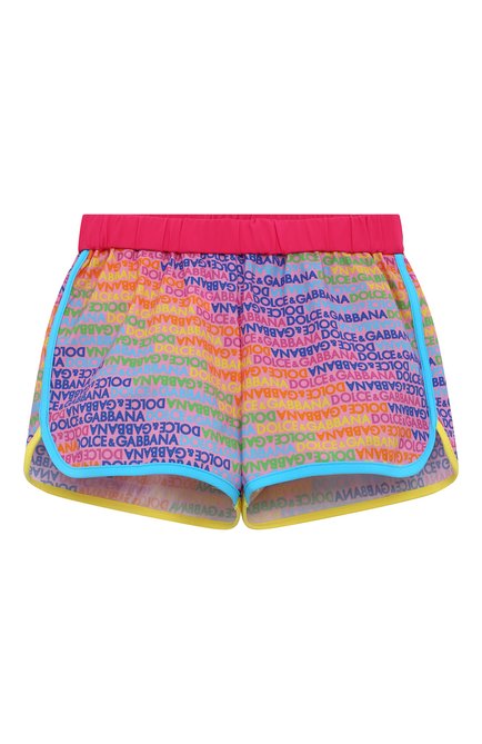 Детские плавки-шорты DOLCE & GABBANA разноцветного цвета, арт. L5J845/FSG8J | Фото 1 (Материал внешний: Синтетический материал; Материал сплава: Проставлено; Нос: Не проставлено)