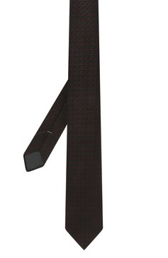Мужской шелковый галстук ZEGNA коричневого цвета, арт. Z2E01T/1L8 | Фото 2 (Принт: С принтом; Материал: Текстиль, Шелк; Материал сплава: Проставлено; Нос: Не проставлено)