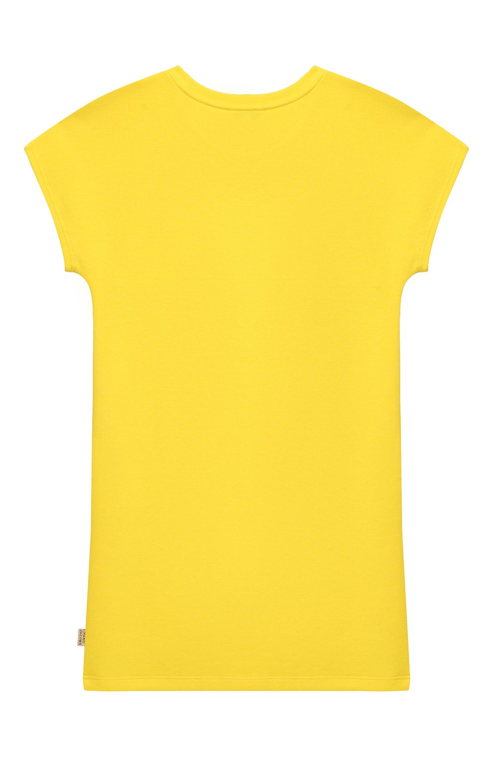 Детское мини-платье MARC JACOBS (THE) желтого цвета, арт. W12267/6A-12A | Фото 2 (Рукава: Короткие; Случай: Повседневный; Материал внешний: Синтетический материал, Хлопок, Вискоза; Материал подклада: Синтетический материал, Хлопок; Девочки Кросс-КТ: Платье-одежда; Статус проверки: Проверена категория)