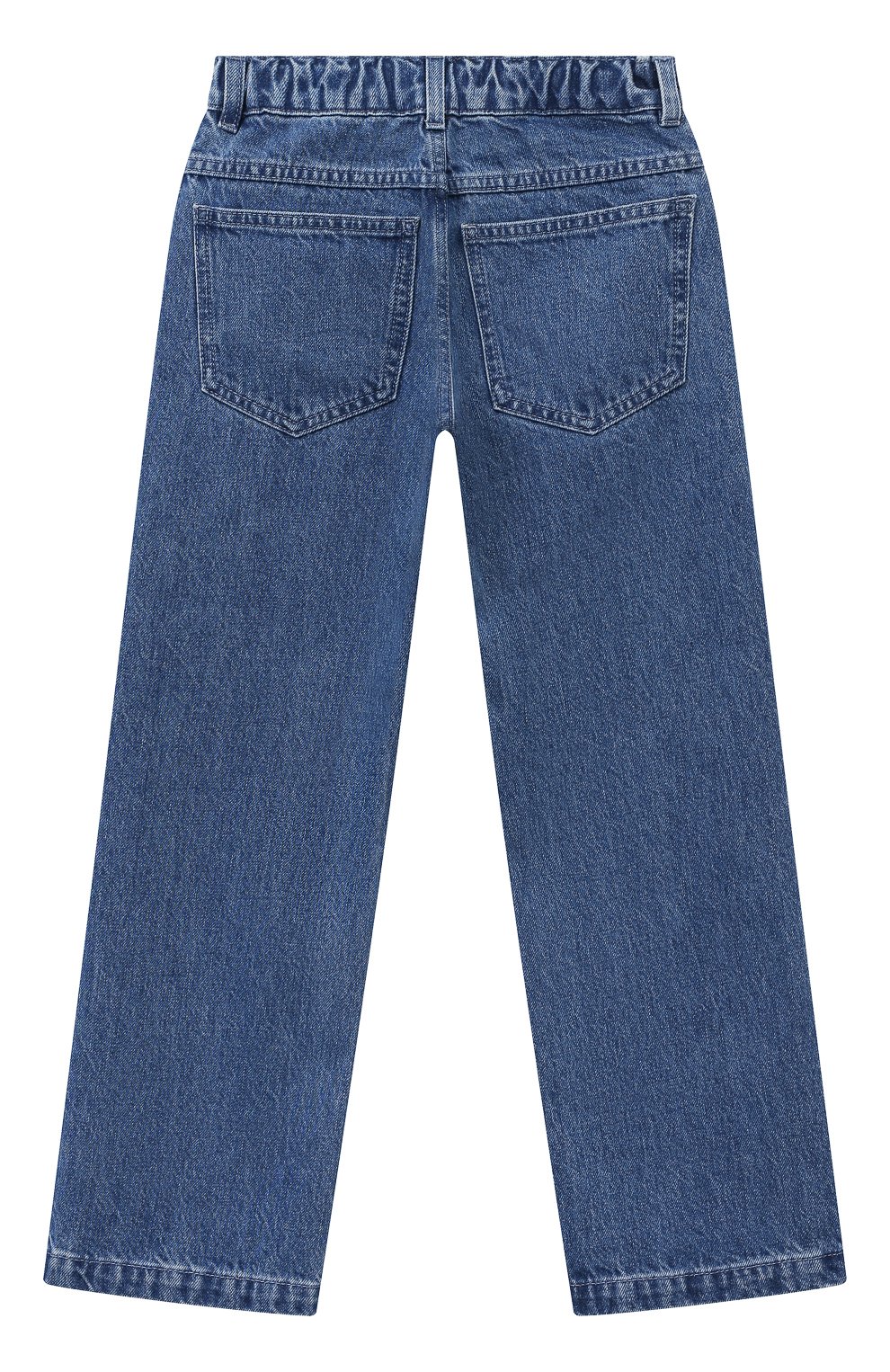 Детские джинсы FENDI синего цвета, арт. JUF089/AMHX/8A-12+ | Фото 2 (Детали: Однотонный; Материал сплава: Проставлено; Нос: Не проставлено; Материал внешний: Хлопок)