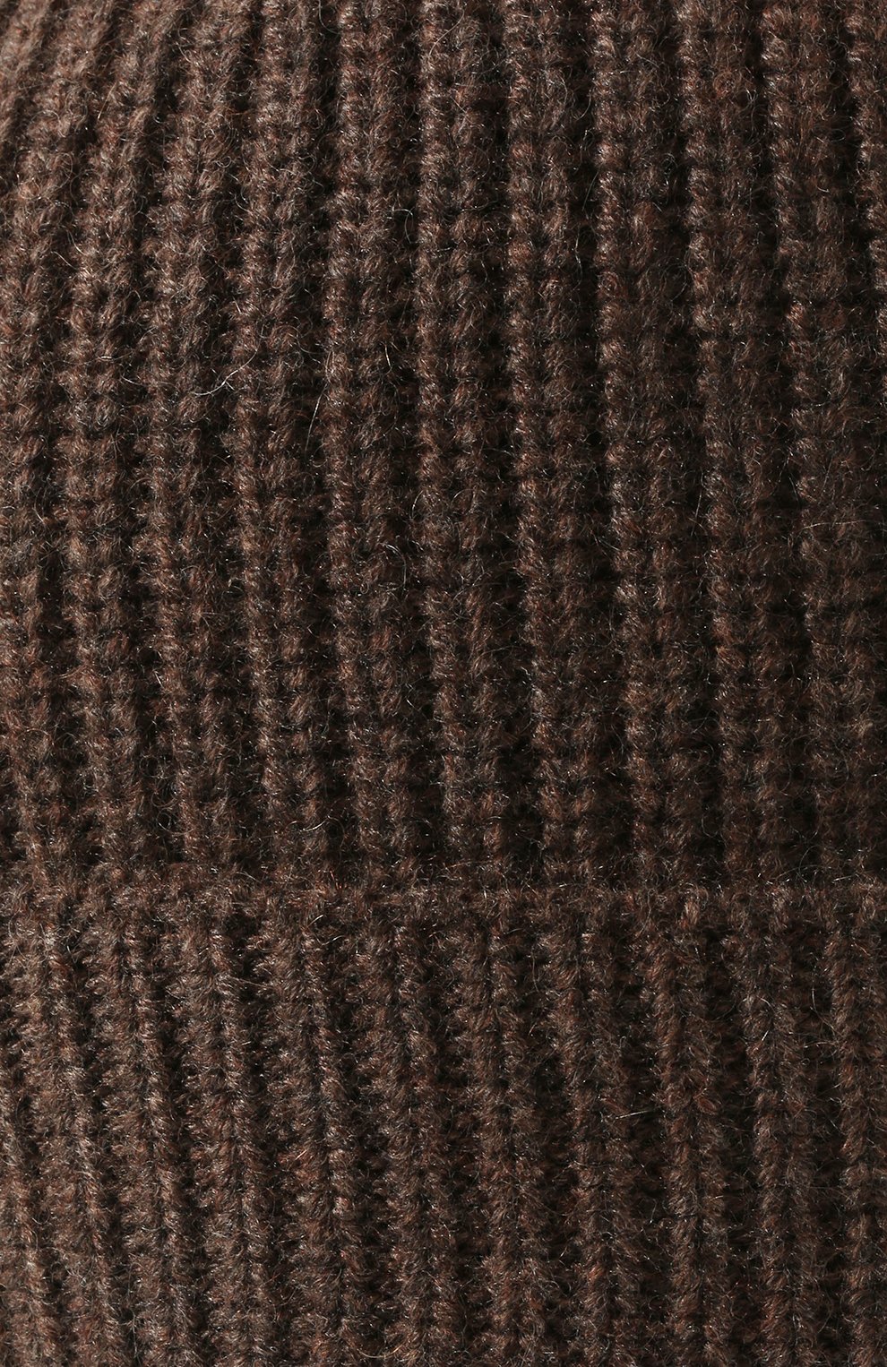 Женская кашемировая шапка ADDICTED коричневого цвета, арт. MK904 | Фото 4 (Материал: Текстиль, Кашемир, Шерсть; Материал сплава: Проставлено; Нос: Не проставлено)